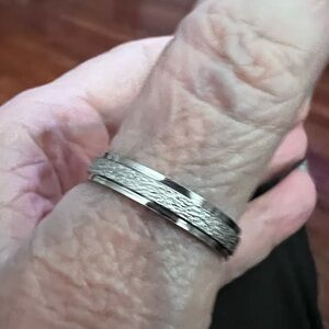 Silver Textured Men's or Women’s Ring Sterling
Silver.
